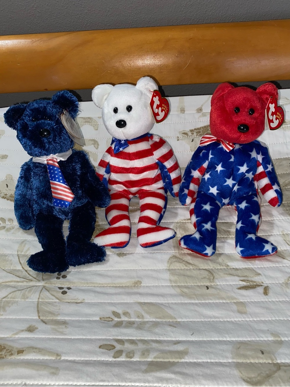 3 TY PATRIOTIC BEANIE BABY - LIKE NEW